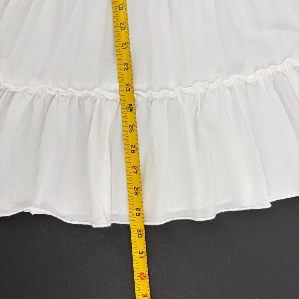 Anthropologie t.la Tank Top Small White Tiered Ruffle Boho Sleeveless Clean Girl - Picture 10 of 10